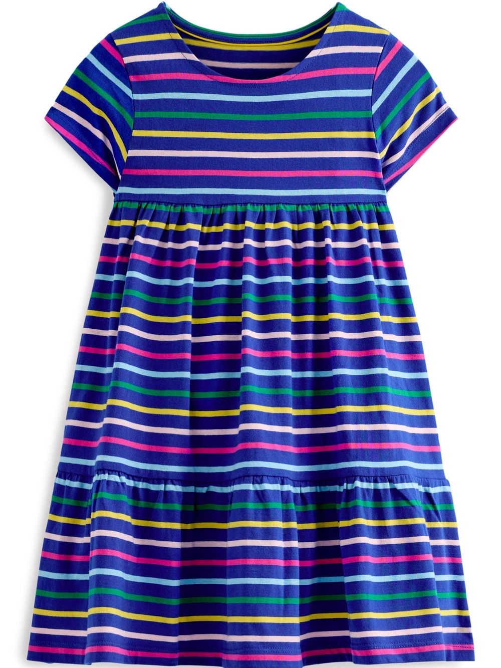 Mini Boden Kids' Ariel Print Twirly Cotton Jersey Dress